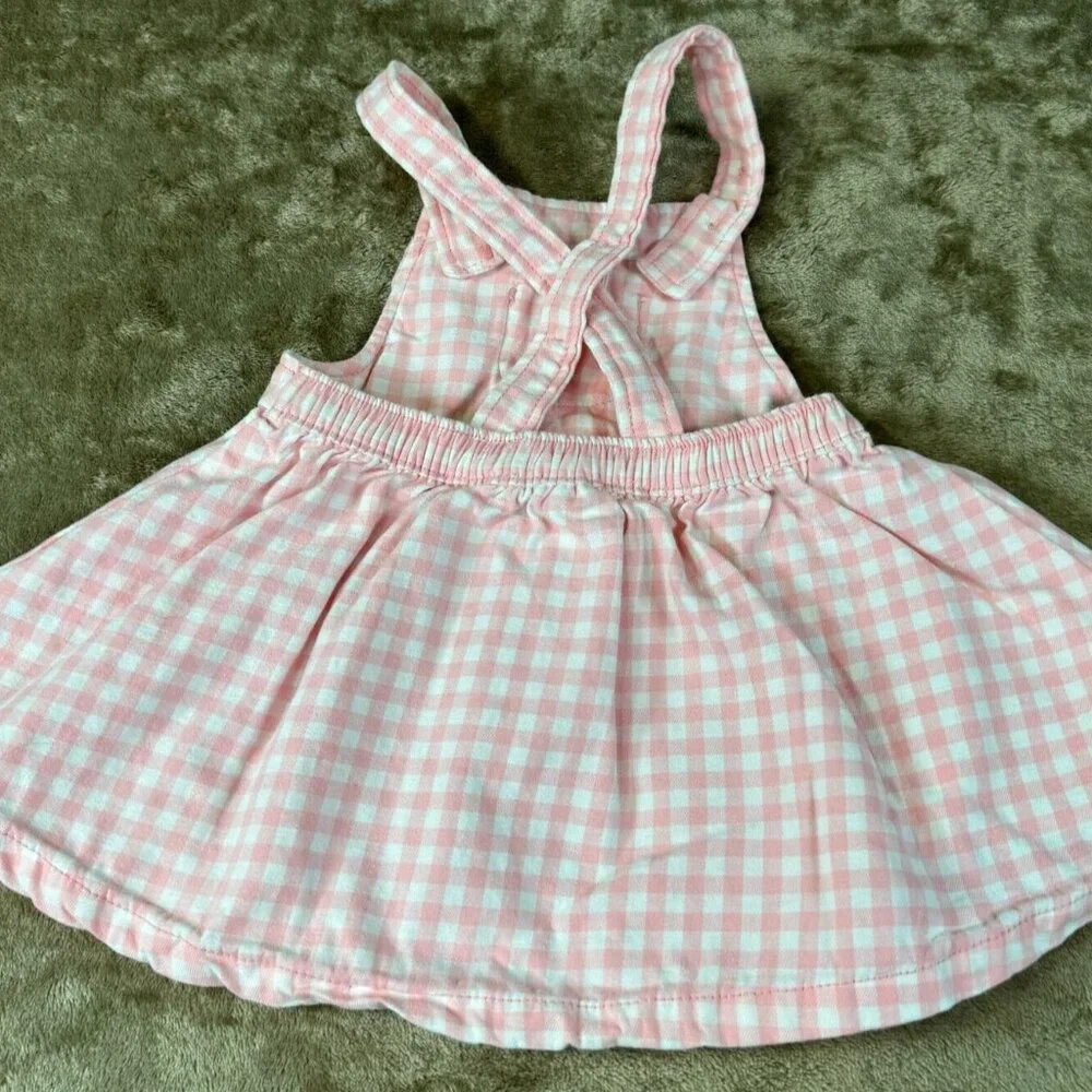 Carter's Just One You Baby Girls Gingham Bunny Overall Skirt Easter Pink 9M - Picture 6 of 11